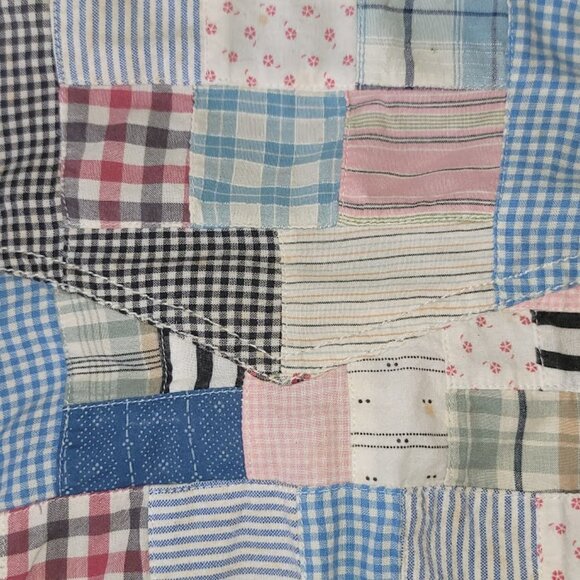 Polo Jeans Co. Vintage Ralph Lauren Patchwork Madras Ladies Western Shirt Pearl - Picture 14 of 16